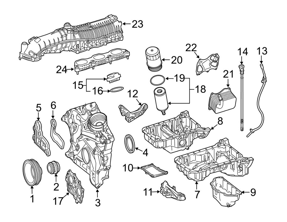 Mercedes Engine Intake Manifold - Upper 2760900442